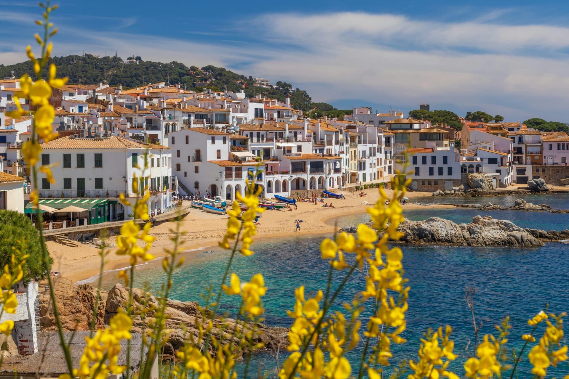 Quiet Spanish coastal home in warm afternoon light.
